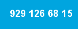 929 126 68 15 929 126 68 15
